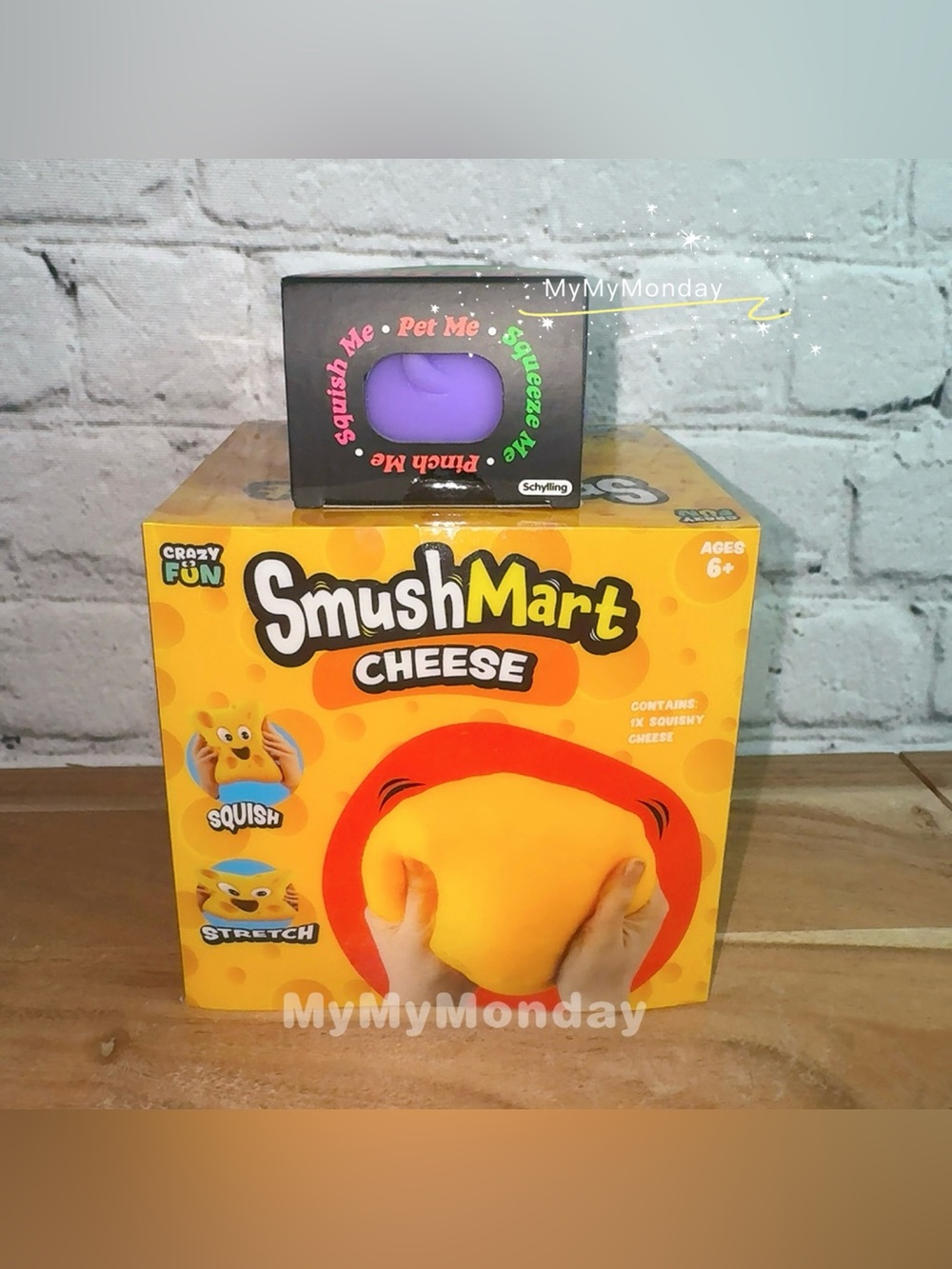 NeeDoh Funky Pup and Smushmart Squeezy Cheese Squishy Toy Bundle - Picture 3 of 8